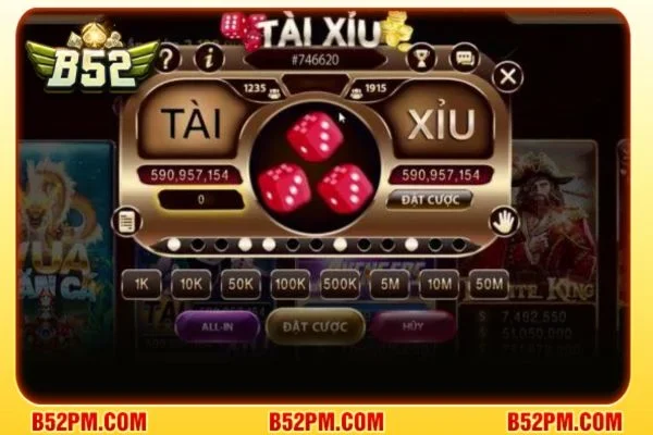 Tài xỉu của B52 là bộ môn cược có cách chơi rất đơn giản.
